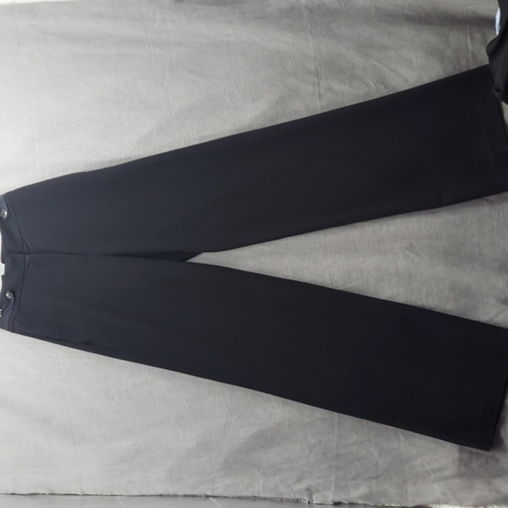 Women's Temperley London Elegant Wide Leg Button Hip Black Slacks Size 4